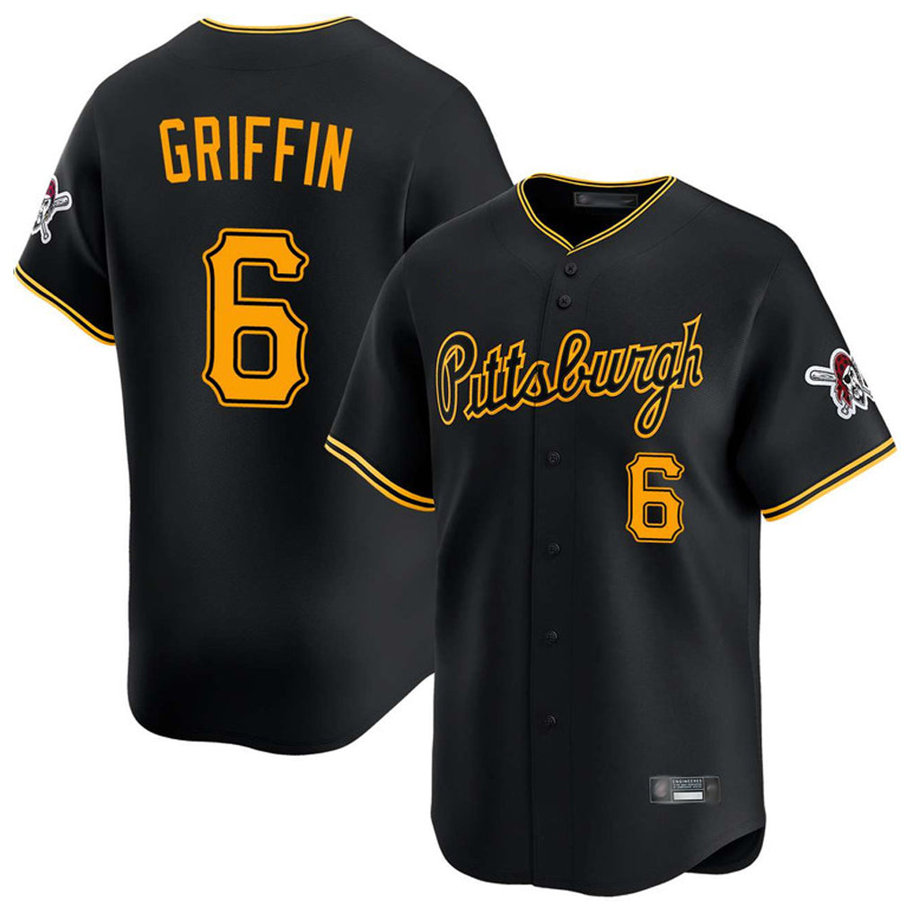 Ldoa P.Pirates #6 Konnor Griffin Player Black Alt Home Limited Stitched Jerseys