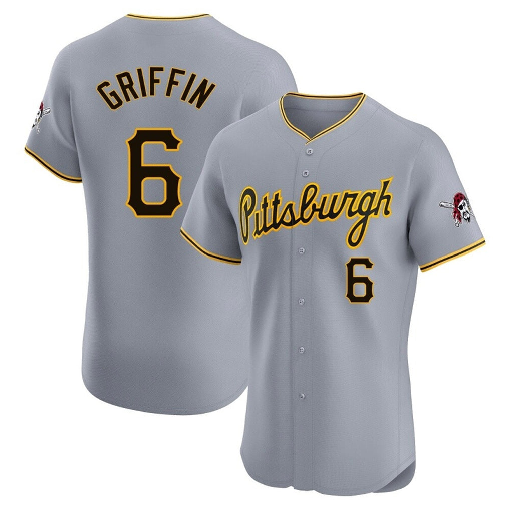 Ldoa P.Pirates #6 Konnor Griffin Player Gray Road Home Limited Elite Stitched Jerseys