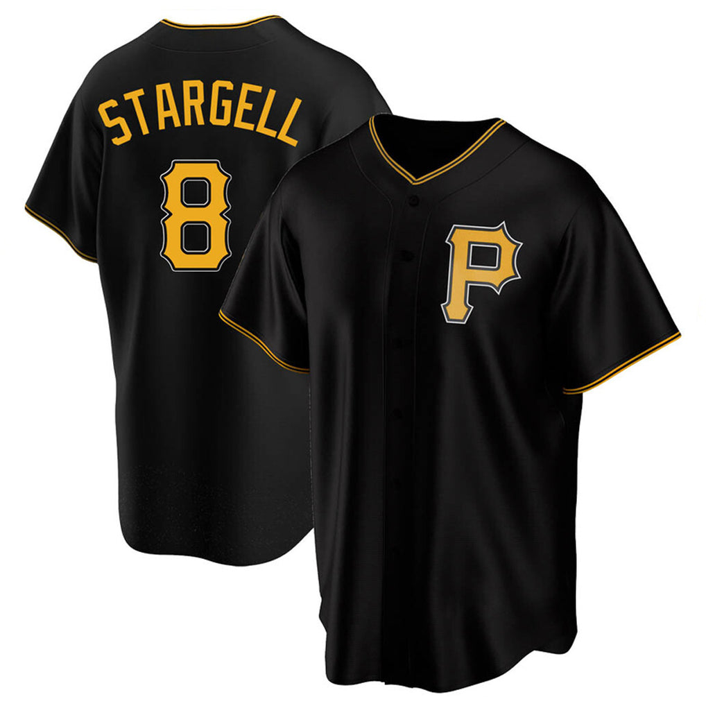 Ldoa P.Pirates #8 Willie Stargell Player Black Alternate 2025 Home Game Stitched Jerseys