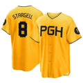 Ldoa P.Pirates #8 Willie Stargell Player Gold City Connect Home Game Stitched Jerseys