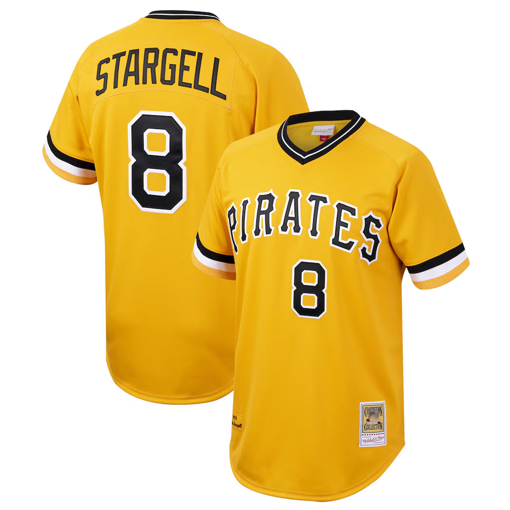 Ldoa P.Pirates #8 Willie Stargell Player Gold Mitchell & Ness Cooperstown Collection 1979 Limited Stitched Jerseys
