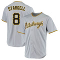 Ldoa P.Pirates #8 Willie Stargell Player Gray Road Home Game Stitched Jerseys