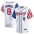 Ldoa P.Pirates #8 Willie Stargell Player White 2025 Independence Day Vapor Premier Limited Stitched Jerseys