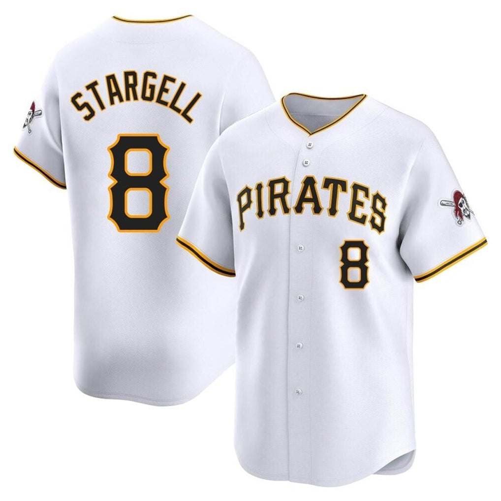 Ldoa P.Pirates #8 Willie Stargell Player White Home Limited Stitched Jerseys