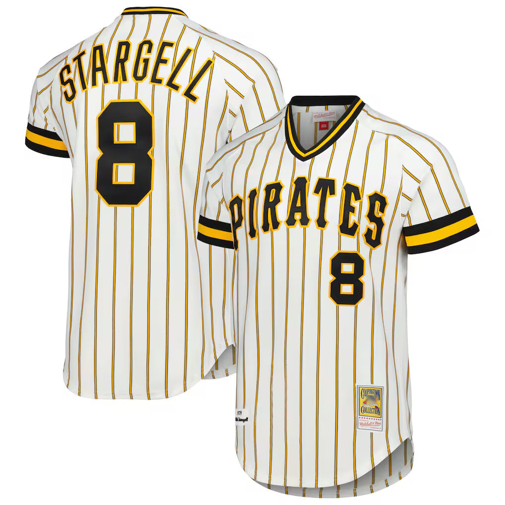 Ldoa P.Pirates #8 Willie Stargell Player White Mitchell & Ness Cooperstown Collection 1979 Limited Stitched Jerseys