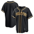 Ldoa P.Pirates Blank Player Black Fashion Out Home Game Stitched Jerseys