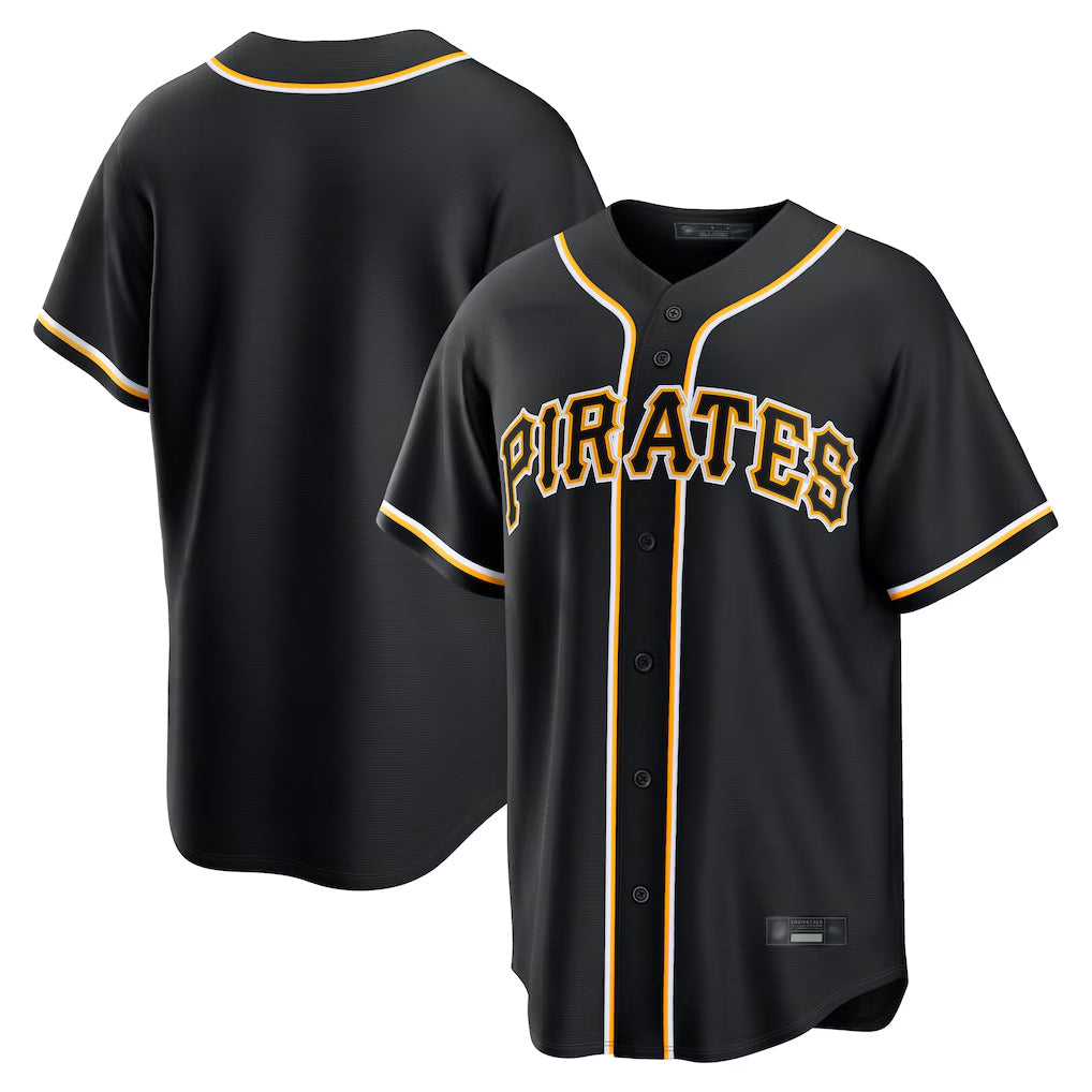Ldoa P.Pirates Blank Player Black Fashion Out Home Game Stitched Jerseys