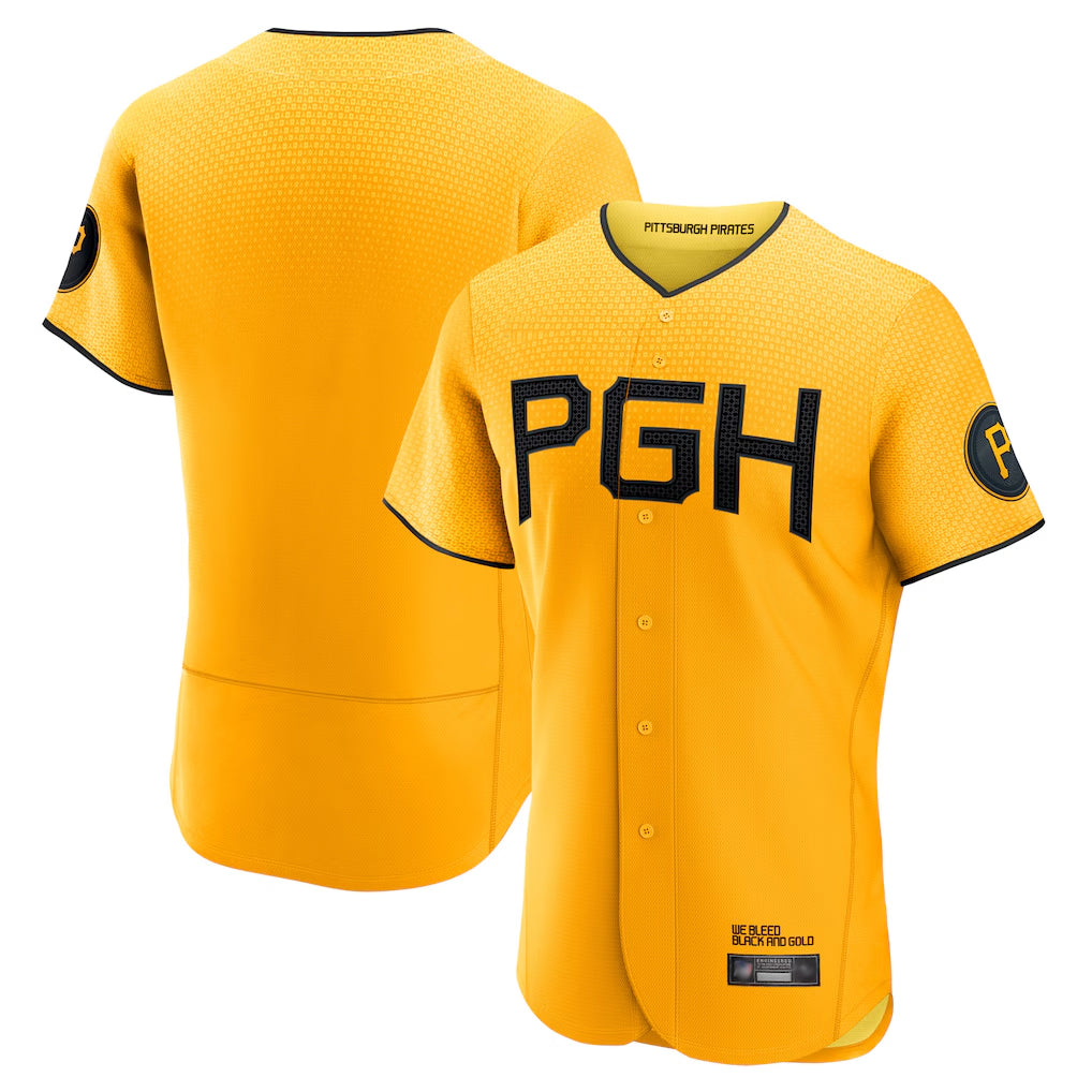 Ldoa P.Pirates Blank Player Gold City Connect Home Limited Stitched Jerseys