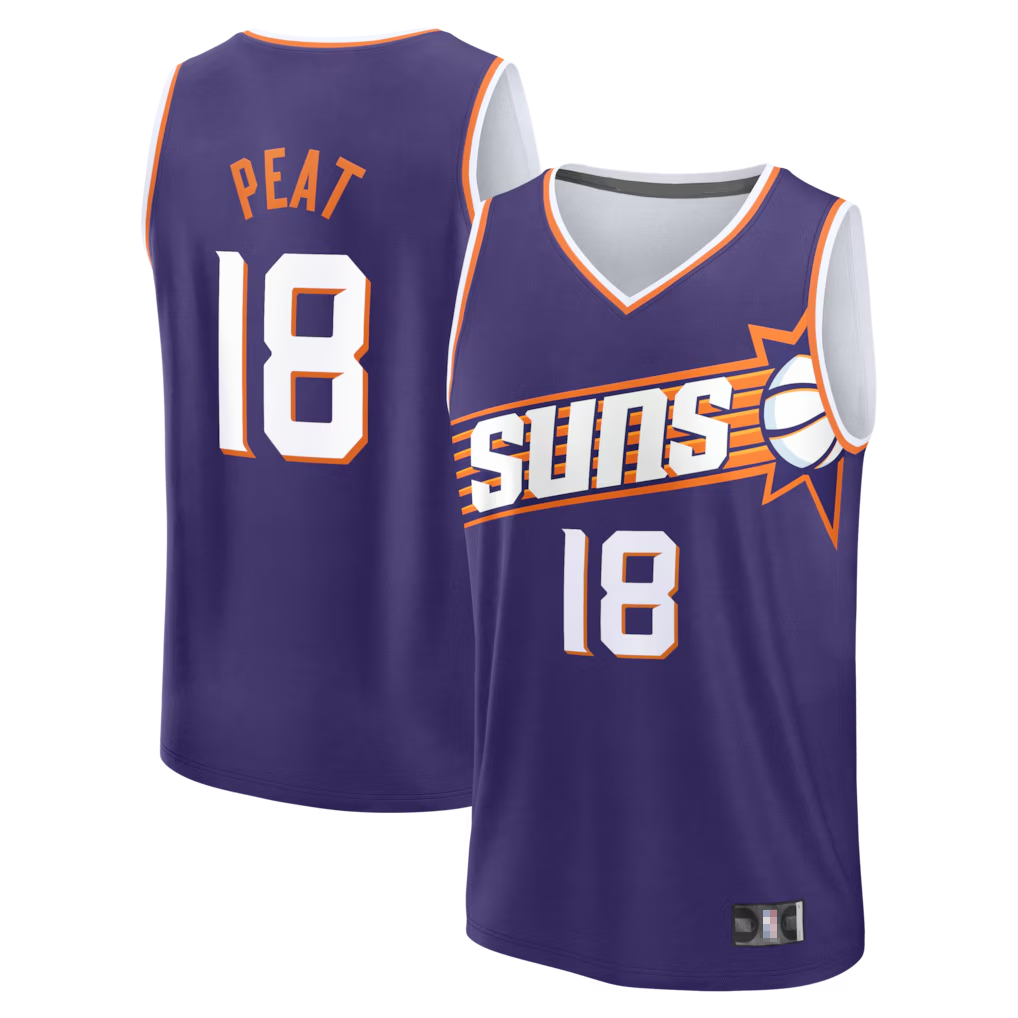 Ldoa P.Suns #18 Koa Peat Fanatics Purple Fast Break Jerseys - Icon Edition