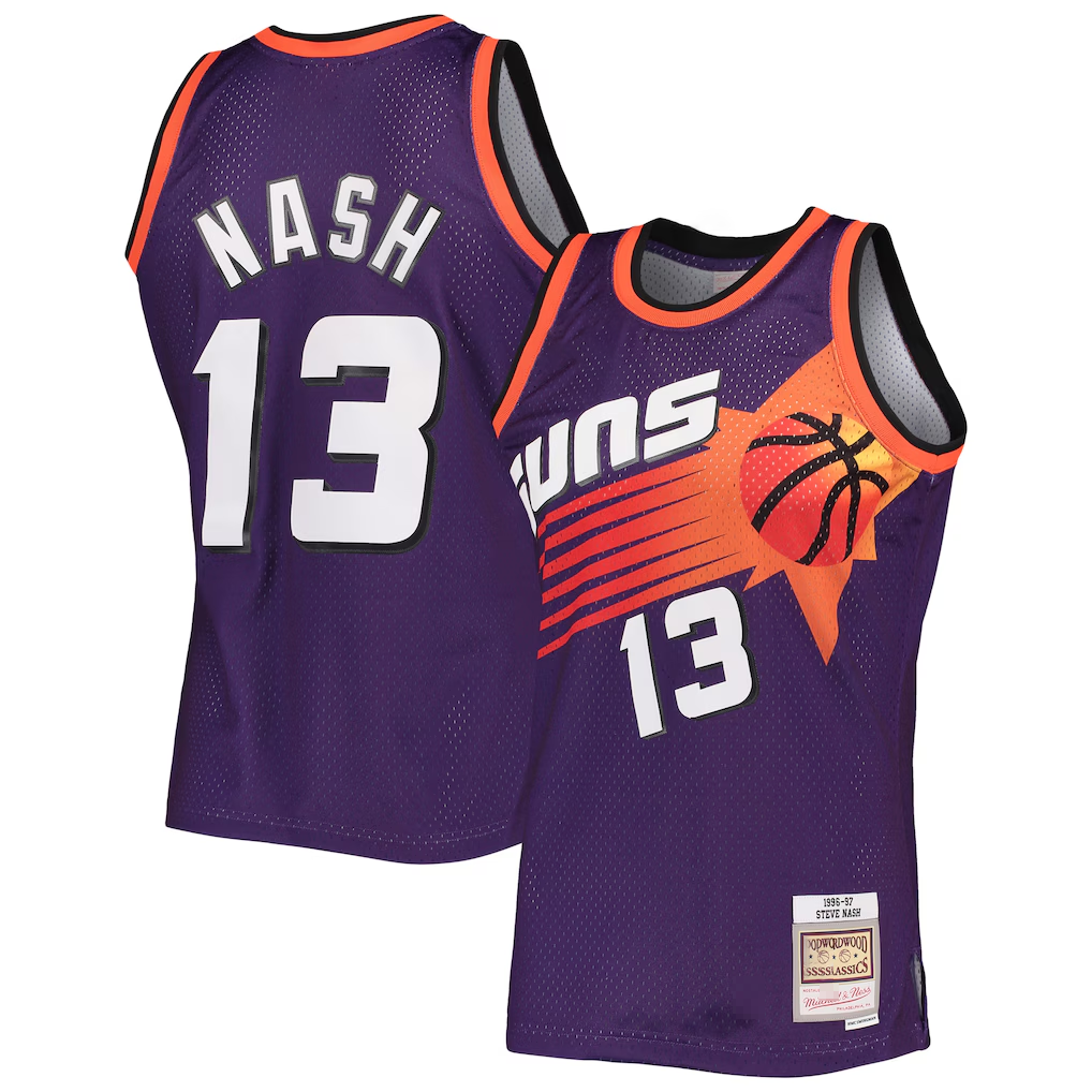 Ldoa P.Sunss #13 Steve Nash Mitchell & Ness Purple 1996-1997 Hardwood Classics Swingman Jerseys