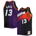Ldoa P.Sunss #13 Steve Nash Mitchell & Ness PurpleBlack Big & Tall Hardwood Classics 1996-1997 Split Swingman Jerseys
