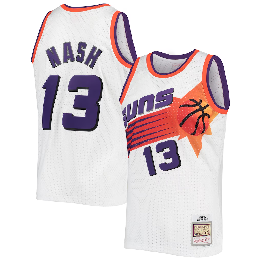 Ldoa P.Sunss #13 Steve Nash Mitchell & Ness White 1996-1997 Hardwood Classics Swingman Jerseys