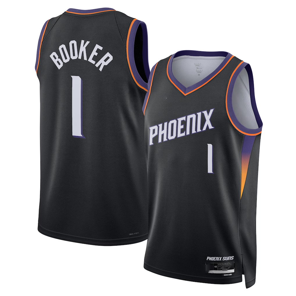 Ldoa P.Sunss #1 Devin Booker Black Swingman Jerseys - Statement Edition