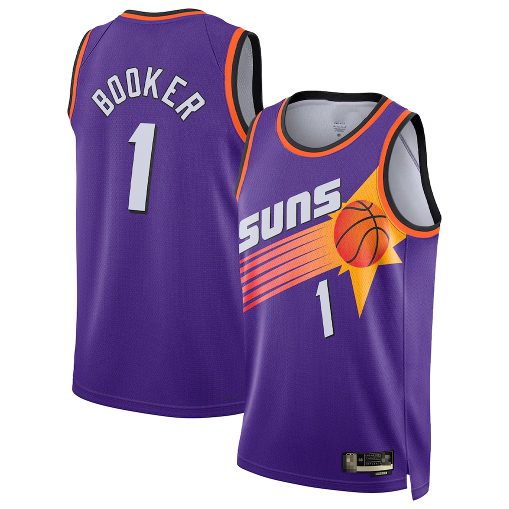Ldoa P.Sunss #1 Devin Booker Purple Swingman Jerseys - Classic Edition