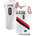 Ldoa PT.Blazers #0 Damian Lillard Fanatics White Fast Break Replica Jerseys - Association Edition