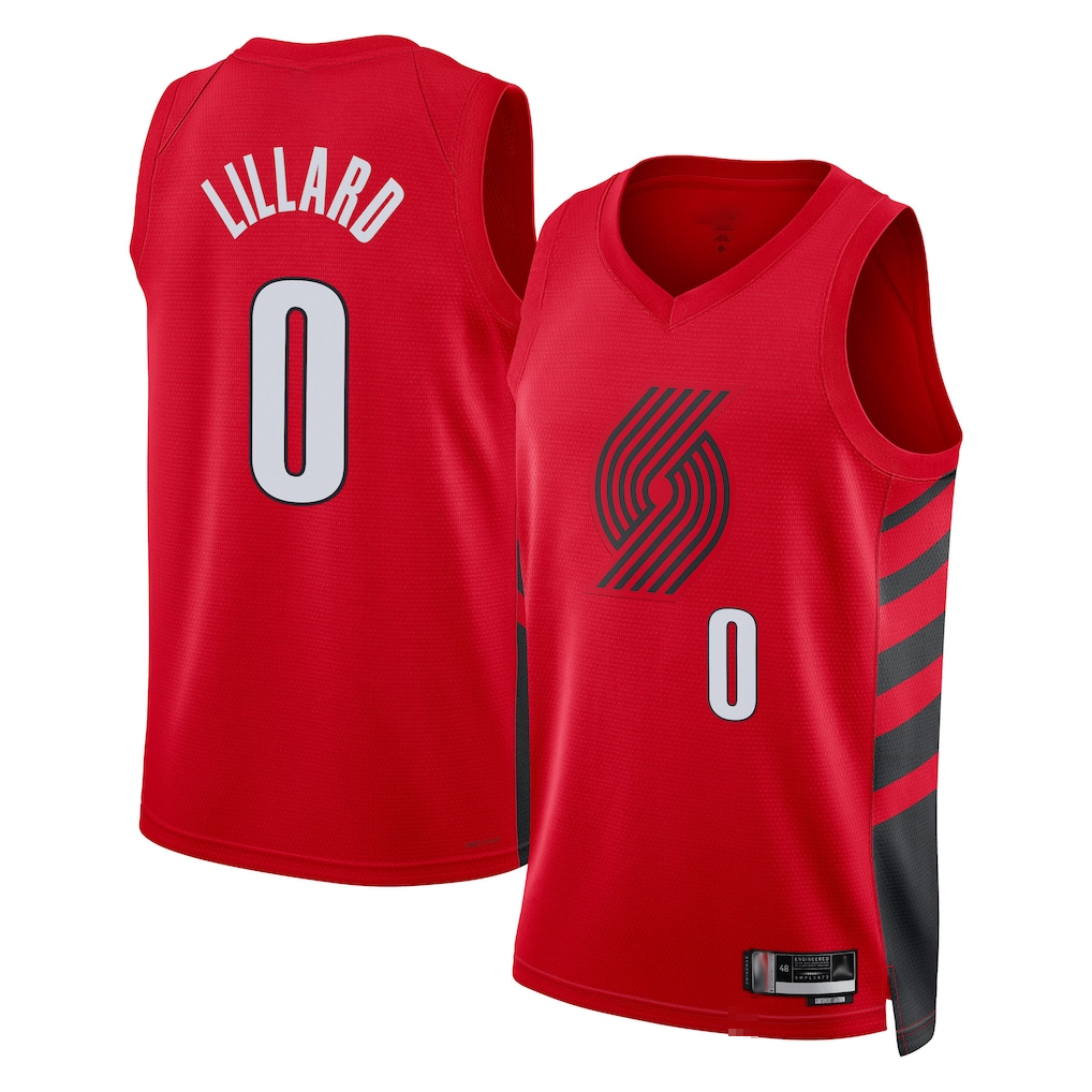 Ldoa PT.Blazers #0 Damian Lillard White Swingman Jerseys - Association Edition