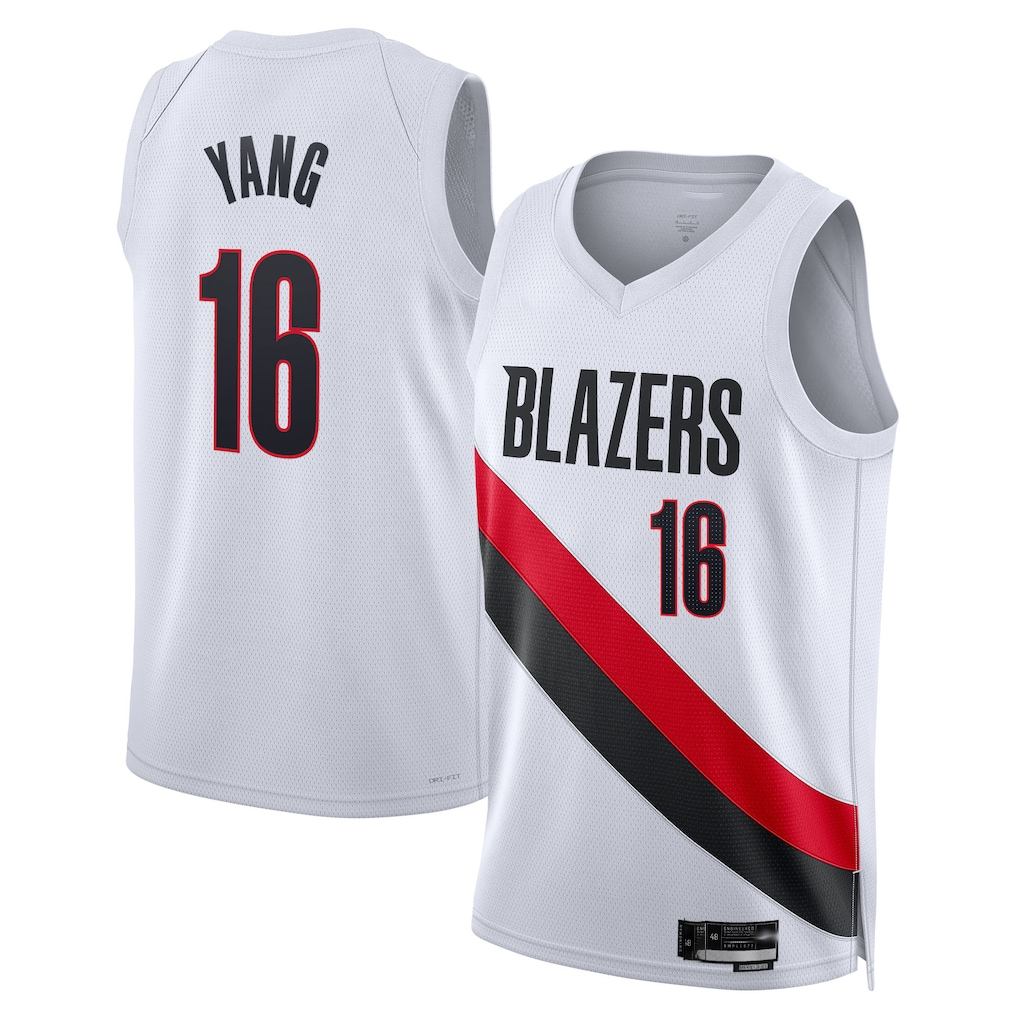 Ldoa PT.Blazers #16 Yang Hansen White Swingman Jerseys - Association Edition