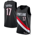 Ldoa PT.Blazers #17 Shaedon Sharpe Black Swingman Jerseys - Icon Edition