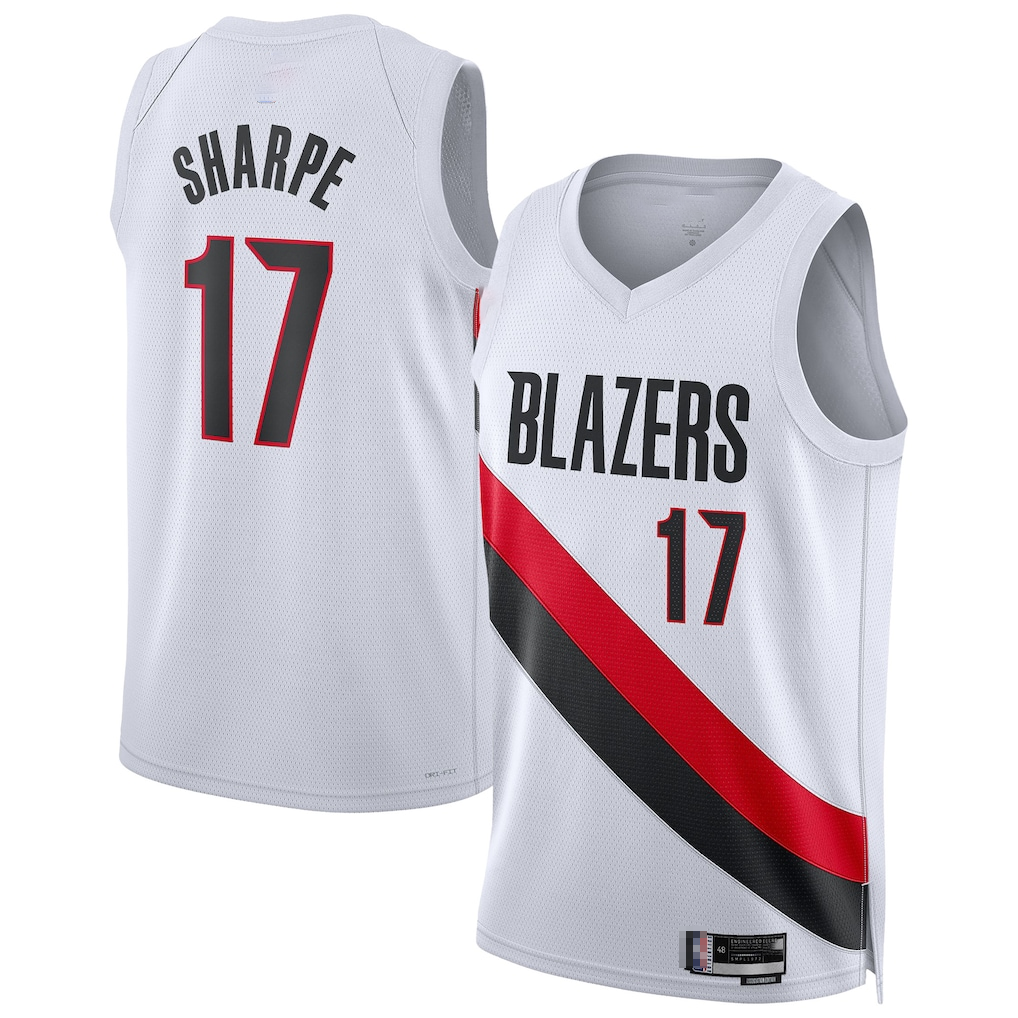 Ldoa PT.Blazers #17 Shaedon Sharpe White Swingman Player Jerseys - Association Edition