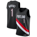 Ldoa PT.Blazers #1 Ja Morant Black Swingman Jerseys - Icon Edition