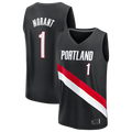 Ldoa PT.Blazers #1 Ja Morant Fanatics Black Fast Break Jerseys - Icon Edition