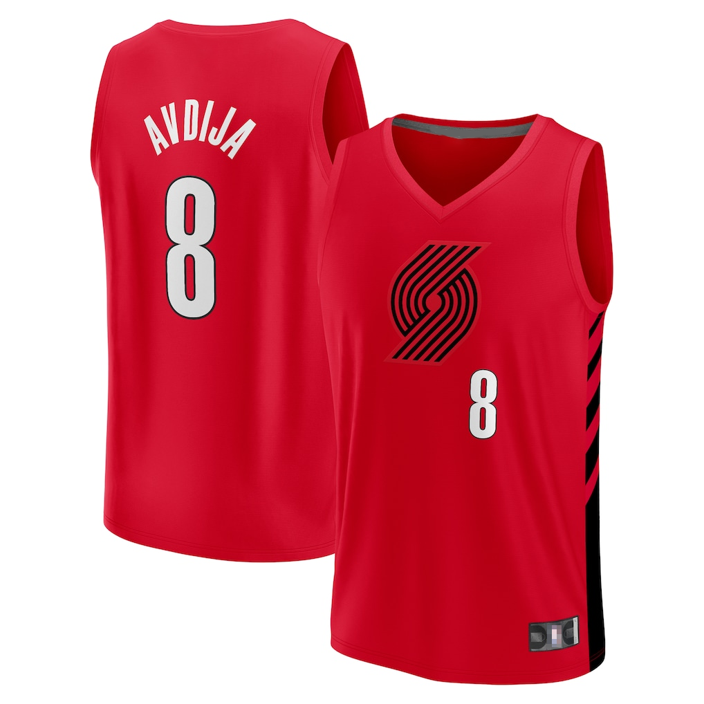 Ldoa PT.Blazers #8 Deni Avdija Fanatics Red Fast Break Player Jerseys - Statement Edition