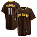 Ldoa S.Diego Padres #11 Yu Darvish Player Brown Alternate Replica Game Stitched Jerseys