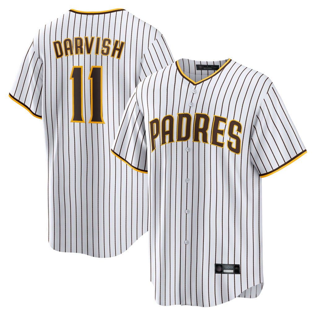 Ldoa S.Diego Padres #11 Yu Darvish Player White Home Replica Game Stitched Jerseys