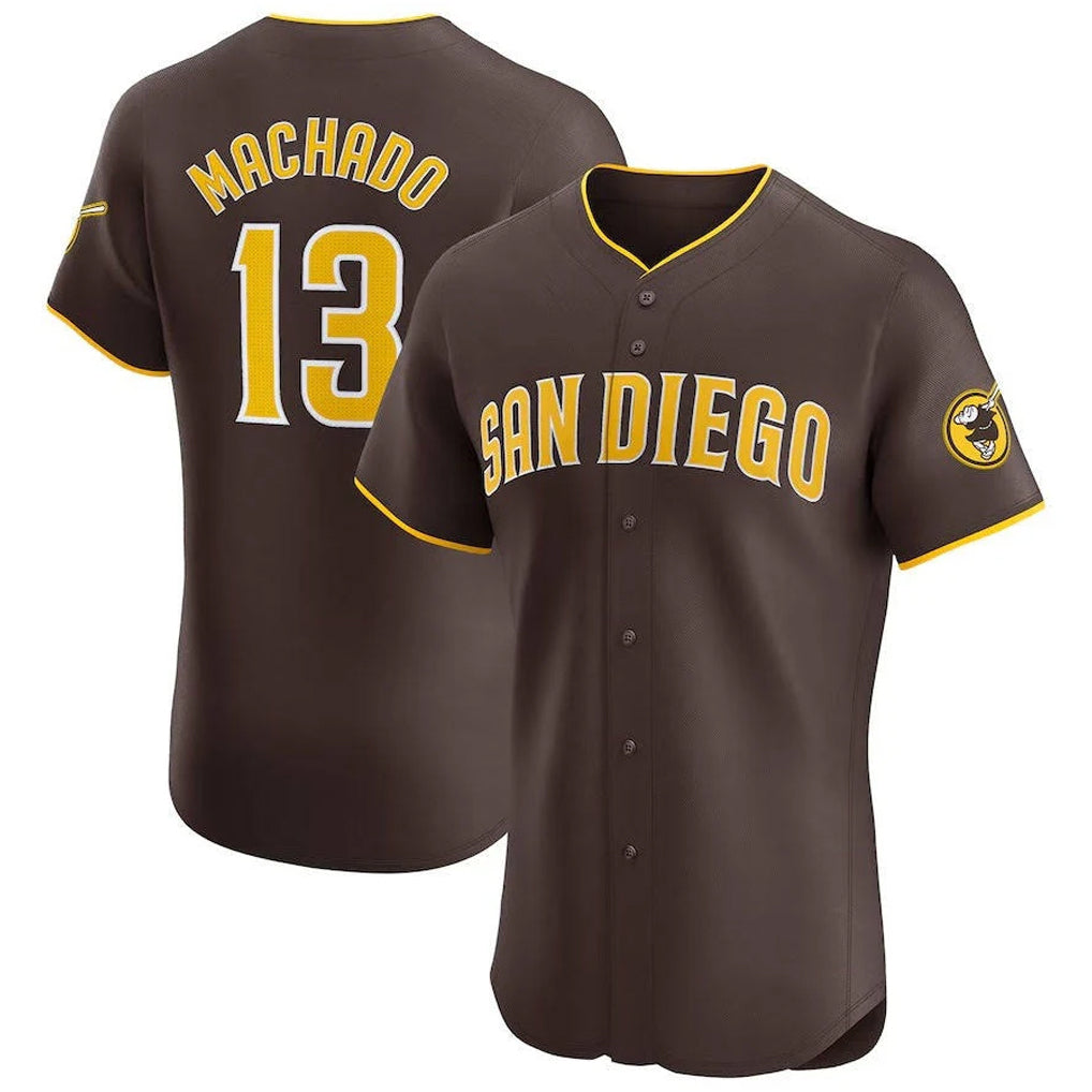 Ldoa S.Diego Padres #13 Manny Machado Player Brown Home Limited Elite Stitched Jerseys
