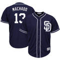 Ldoa S.Diego Padres #13 Manny Machado Player Navy Cool Base Game Stitched Jerseys
