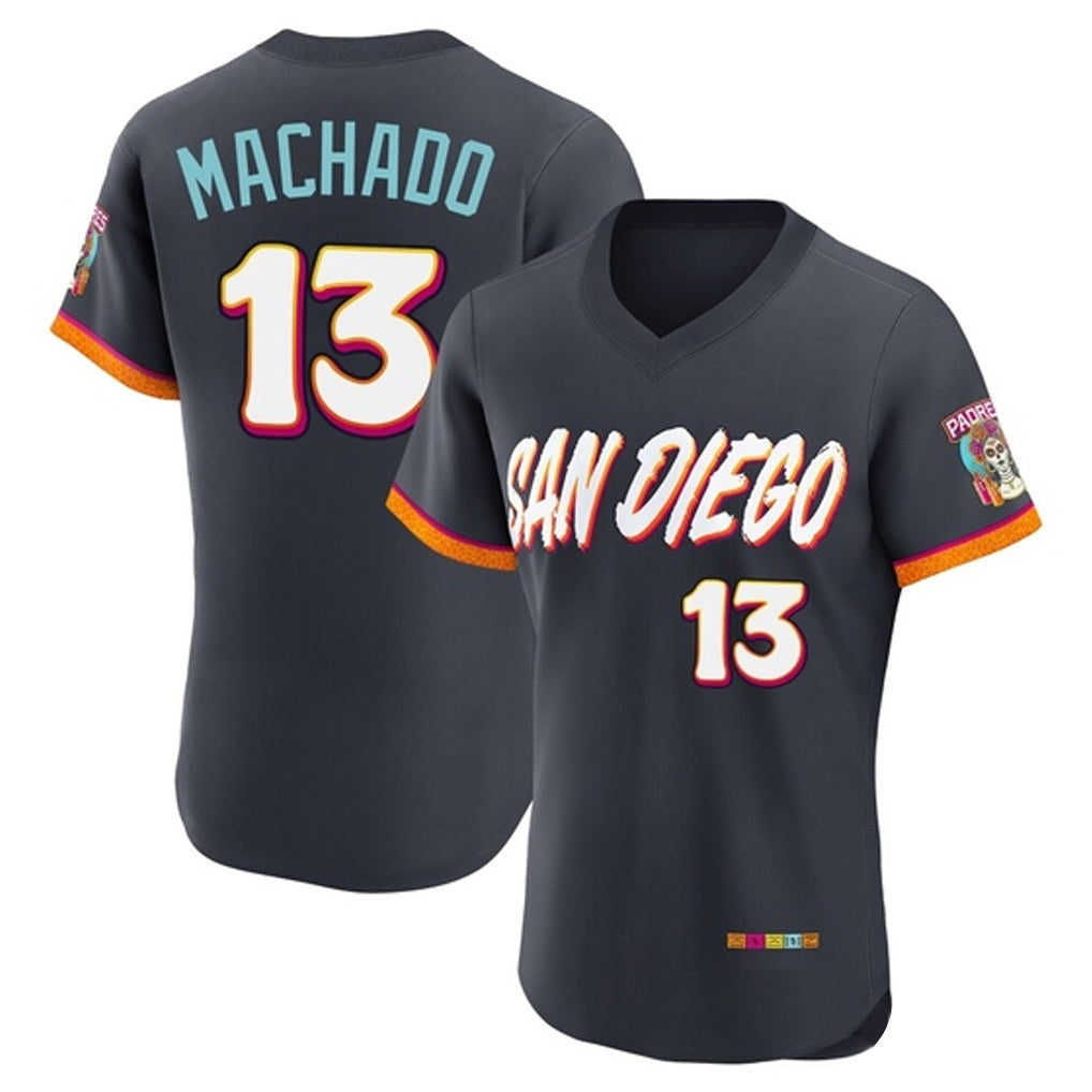 Ldoa S.Diego Padres #13 Manny Machado Player Obsidian 2026 City Connect Home Elite T-shirt Stitched Jerseys