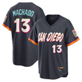 Ldoa S.Diego Padres #13 Manny Machado Player Obsidian 2026 City Connect Home Game T-shirt Stitched Jerseys