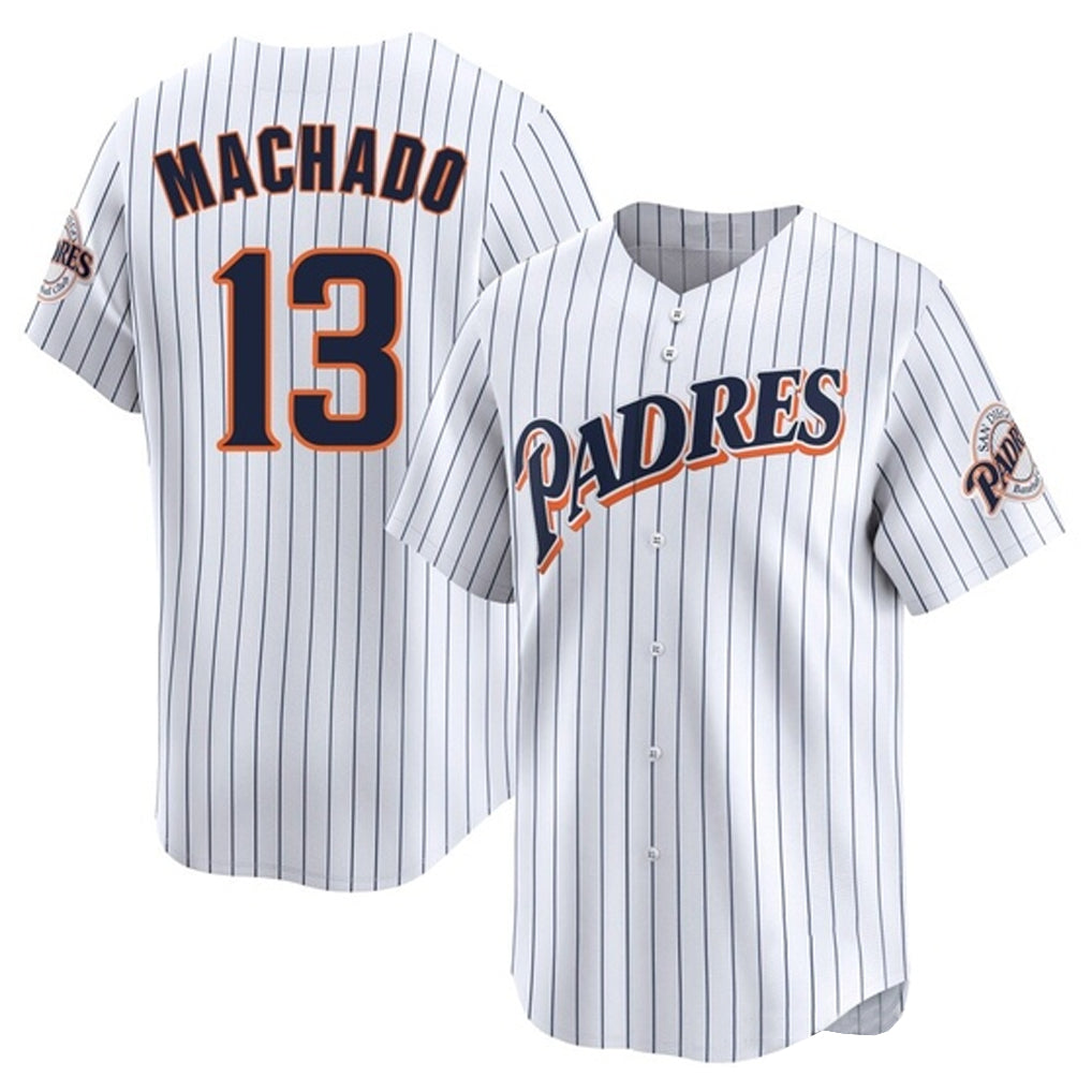 Ldoa S.Diego Padres #13 Manny Machado Player White Cooperstown Collection Limited Home Stitched Jerseys
