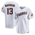 Ldoa S.Diego Padres #13 Manny Machado Player White Cooperstown Collection Limited Home Stitched Jerseys