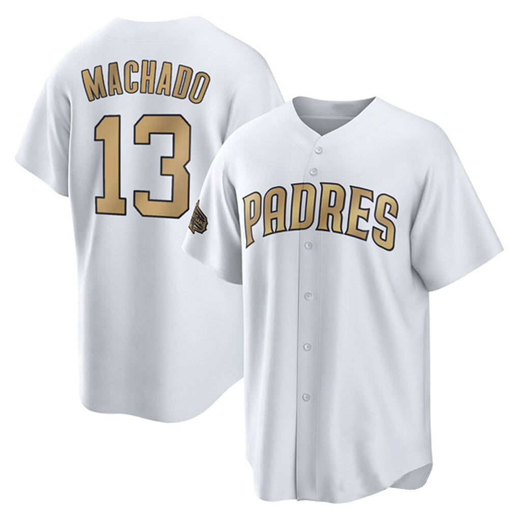 Ldoa S.Diego Padres #13 Manny Machado Player White Replica All-Star Game Home Stitched Jerseys