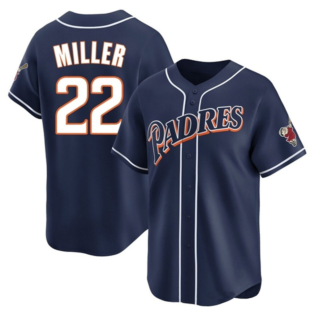 Ldoa S.Diego Padres #22 Mason Miller Player Navy Cooperstown Collection Limited Home Stitched Jerseys
