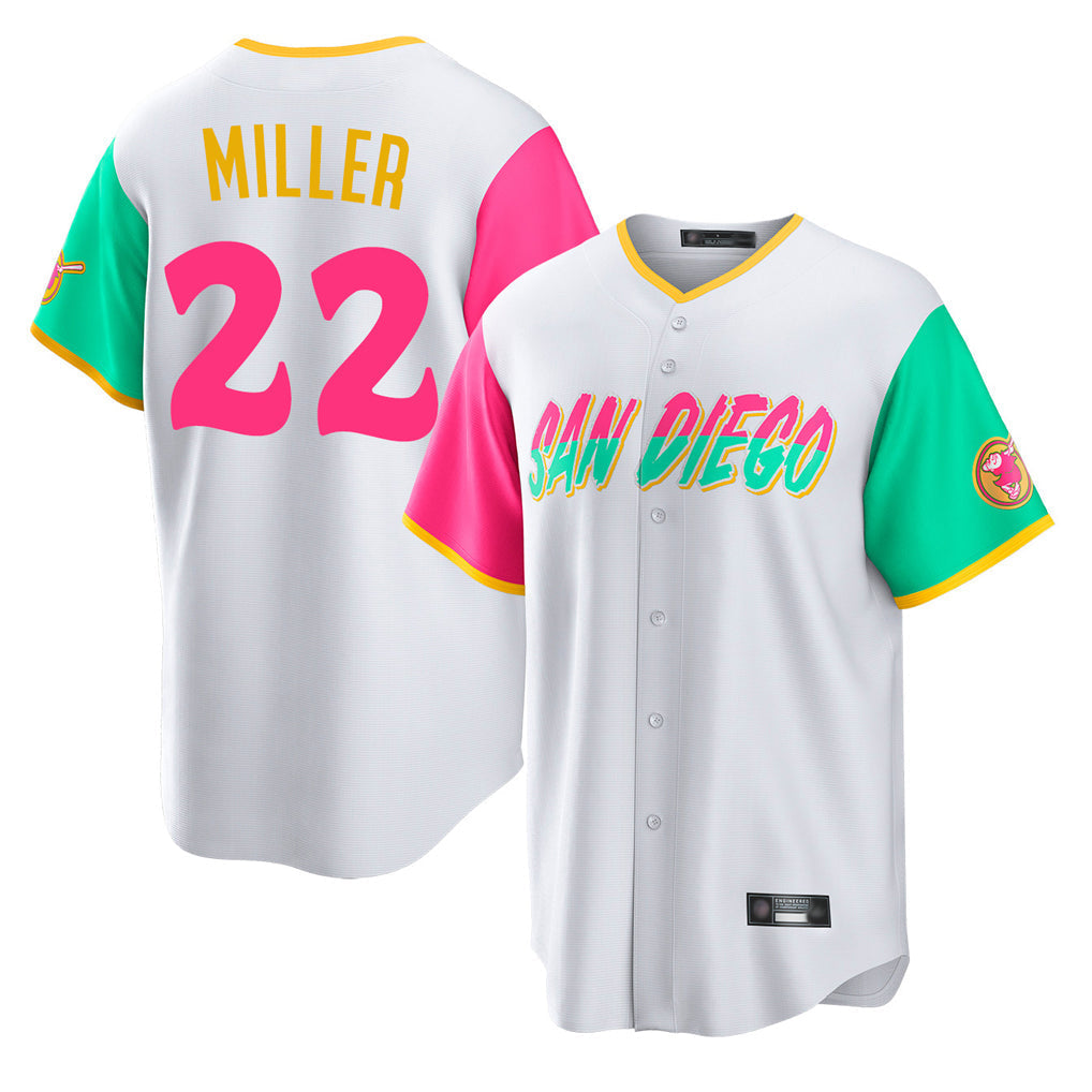 Ldoa S.Diego Padres #22 Mason Miller Player White City Connect Home Game Stitched Jerseys