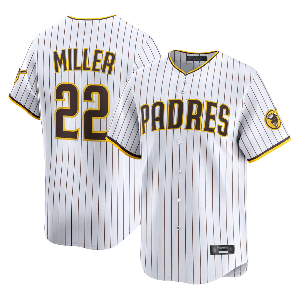 Ldoa S.Diego Padres #22 Mason Miller Player White Home Limited Stitched Jerseys