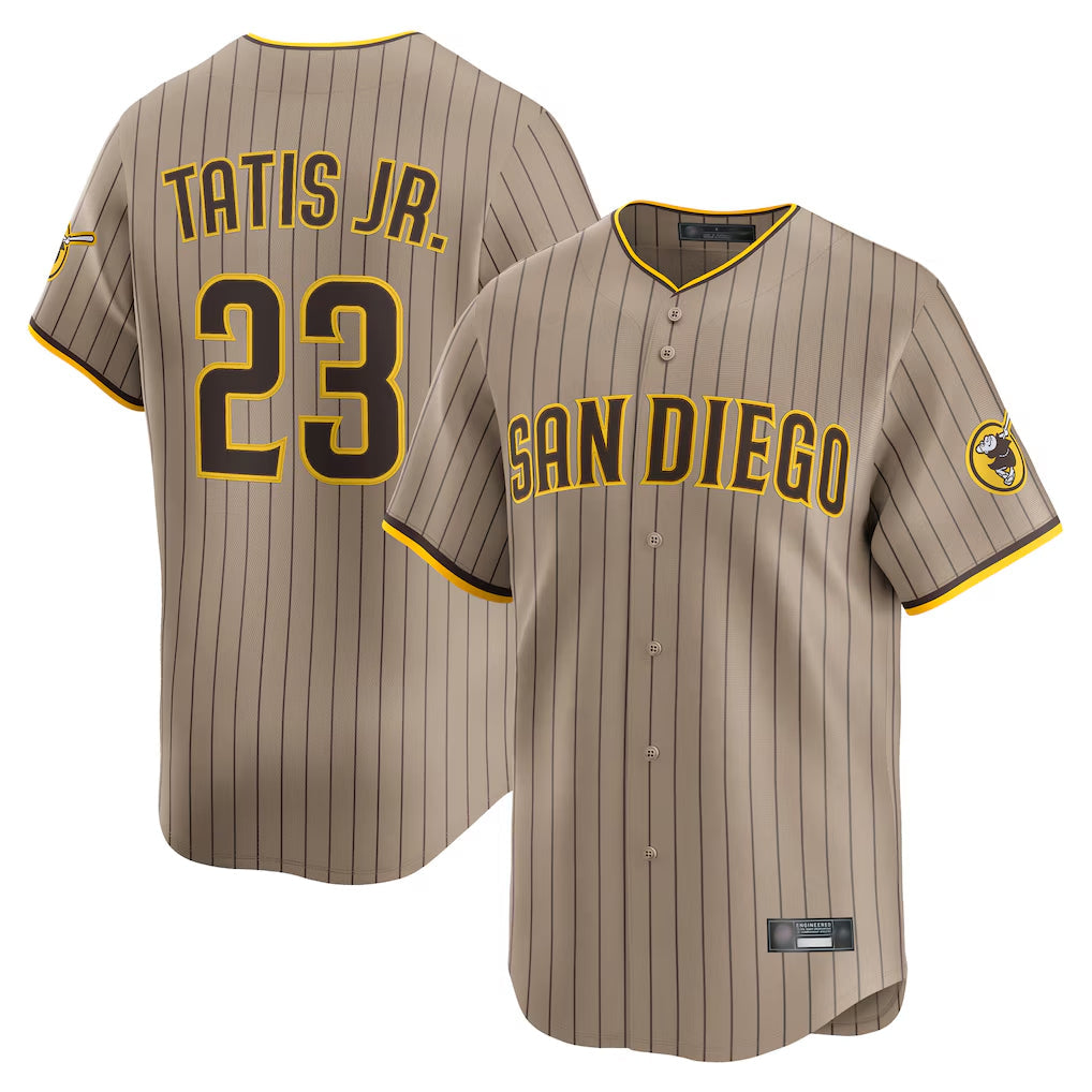 Ldoa S.Diego Padres #23 Fernando Tatis Jr Player Khaki Home Limited Stitched Jerseys