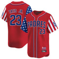 Ldoa S.Diego Padres #23 Fernando Tatis Jr Player Red Independence Day Home Limited Stitched Jerseys