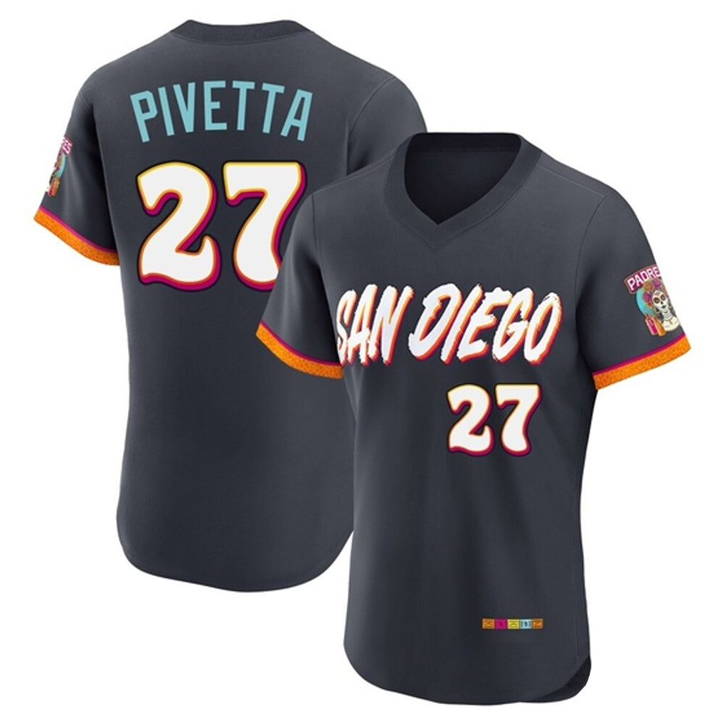 Ldoa S.Diego Padres #27 Nick Pivetta Player Obsidian 2026 City Connect Home Limited Elite T-shirt Stitched Jerseys