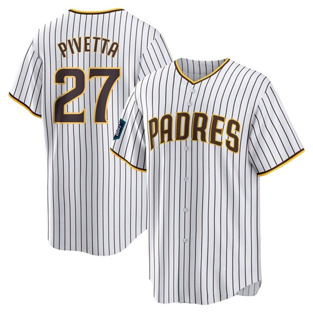 Ldoa S.Diego Padres #27 Nick Pivetta Player White Home Game Stitched Jerseys