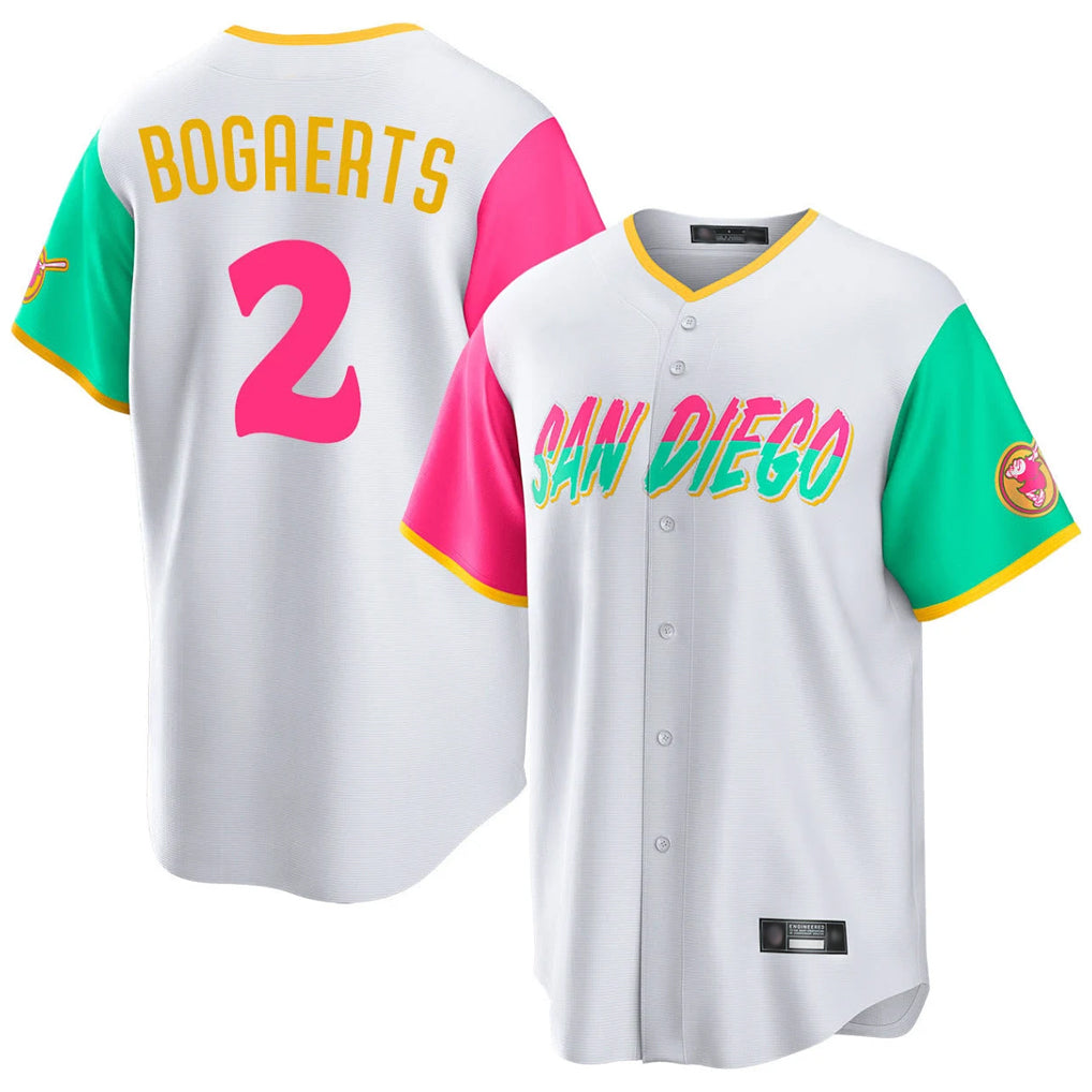 Ldoa S.Diego Padres #2 Xander Bogaerts Player White City Connect Home Game Stitched Jerseys