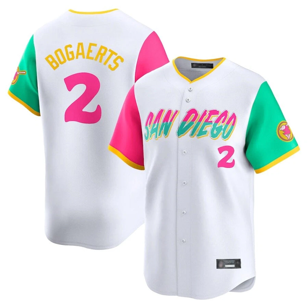 Ldoa S.Diego Padres #2 Xander Bogaerts Player White City Connect Home Limited Stitched Jerseys