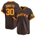 Ldoa S.Diego Padres #30 Gavin Sheets Player Brown Home Cooperstown Collection Replica Game Stitched Jerseys