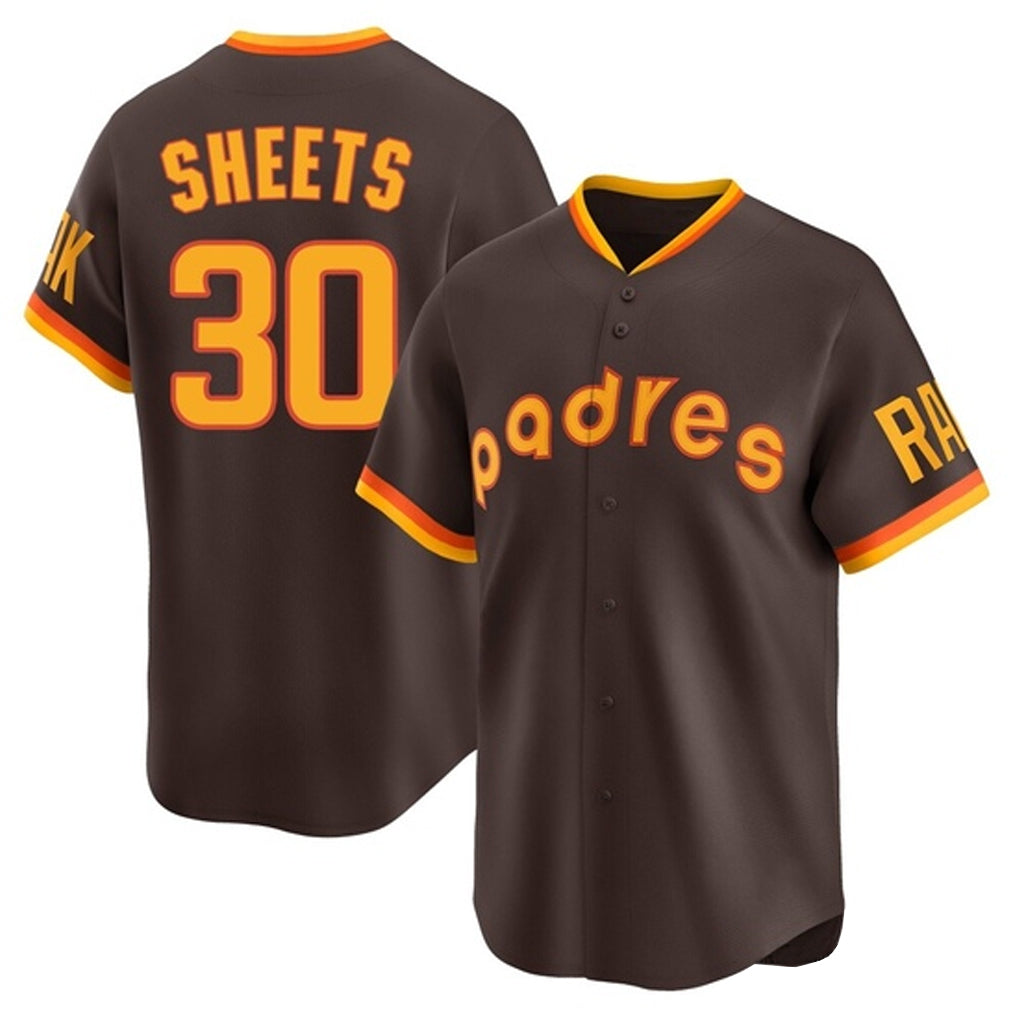 Ldoa S.Diego Padres #30 Gavin Sheets Player Brown Home Cooperstown Collection Replica Game Stitched Jerseys