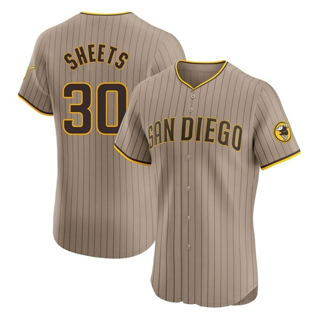 Ldoa S.Diego Padres #30 Gavin Sheets Player Khaki Home Limited Elite Stitched Jerseys