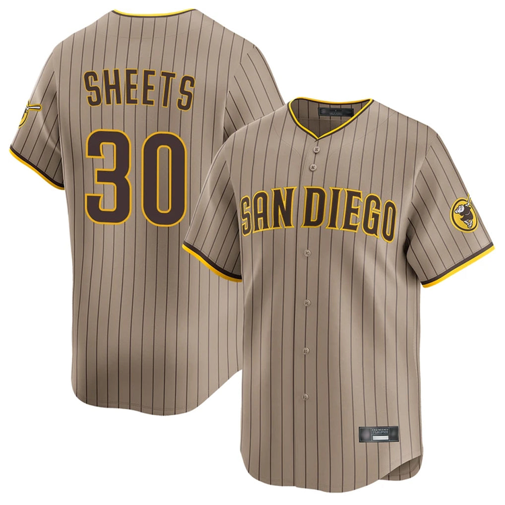 Ldoa S.Diego Padres #30 Gavin Sheets Player Khaki Home Limited Stitched Jerseys