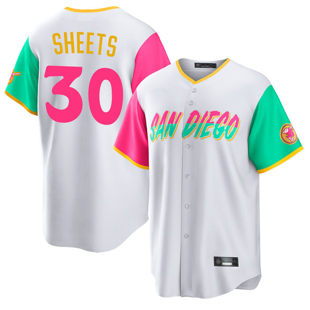 Ldoa S.Diego Padres #30 Gavin Sheets Player White City Connect Home Game Stitched Jerseys