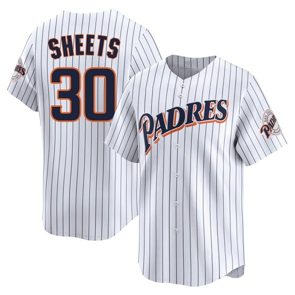 Ldoa S.Diego Padres #30 Gavin Sheets Player White Cooperstown Collection Limited Home Stitched Jerseys